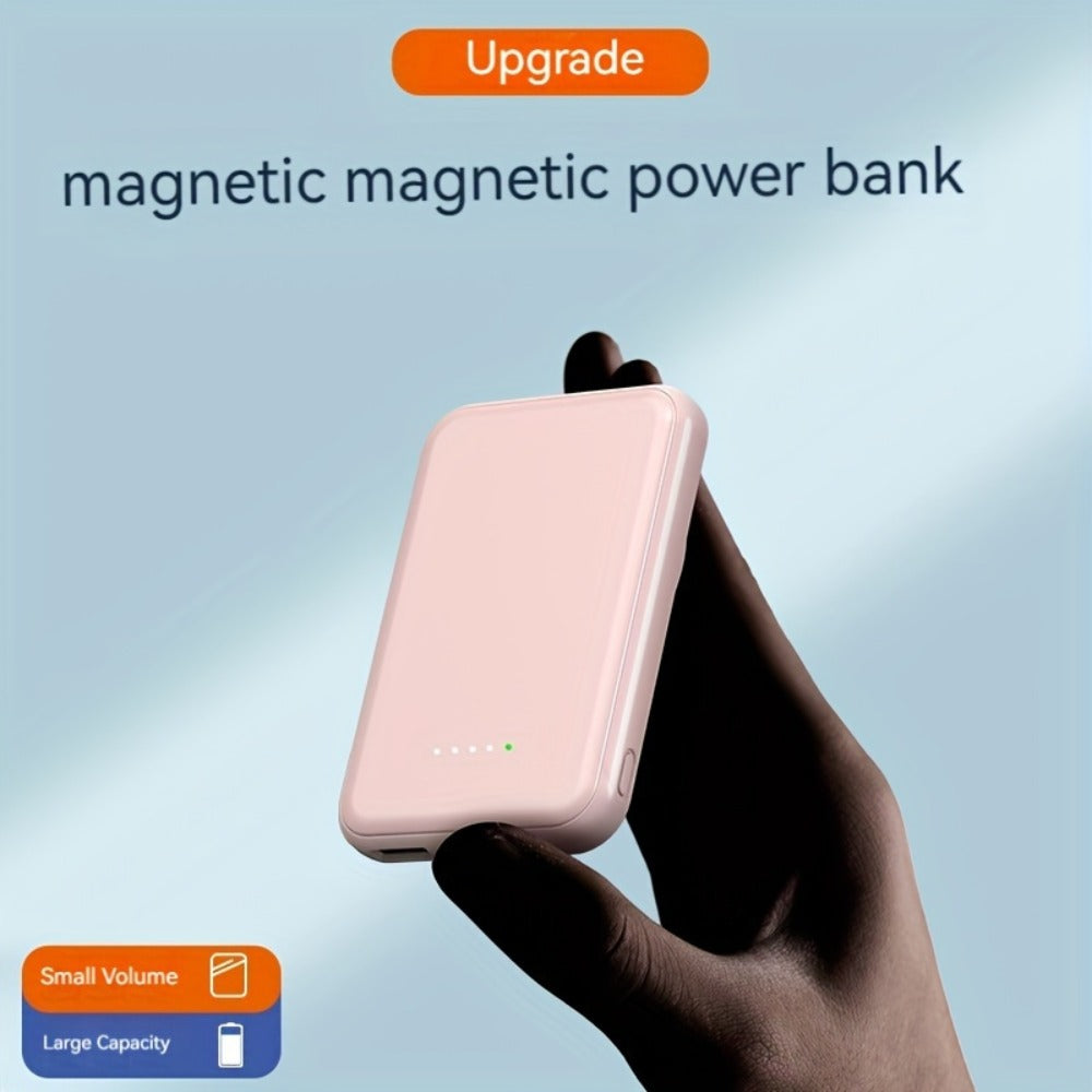 Ultra-Thin MagSafe Compatible Power Bank 12900mAh – Magnetic Wireless Portable Charger, 20W Wired Fast Charging Battery Pack with USB-C Cable for iPhone 17 16 15 14 13 12 Samsung Android