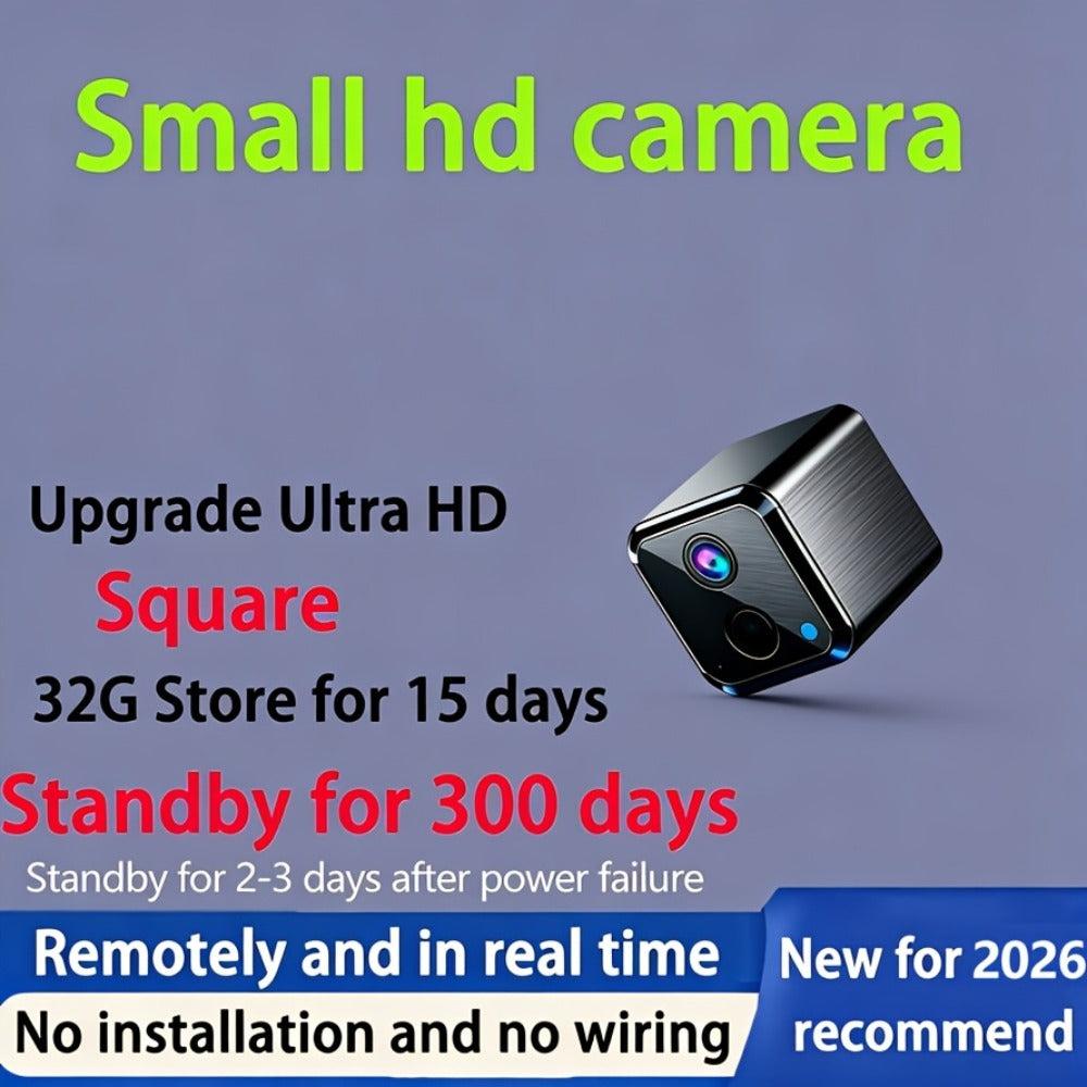 360-Degree Mini Smart WiFi Security Camera 1080P with Night Vision, Motion Detection Alarm, Pet Monitor & Nanny Cam – Battery or USB Powered, 2.4GHz & 5GHz, No Dead Angle Home Surveillance