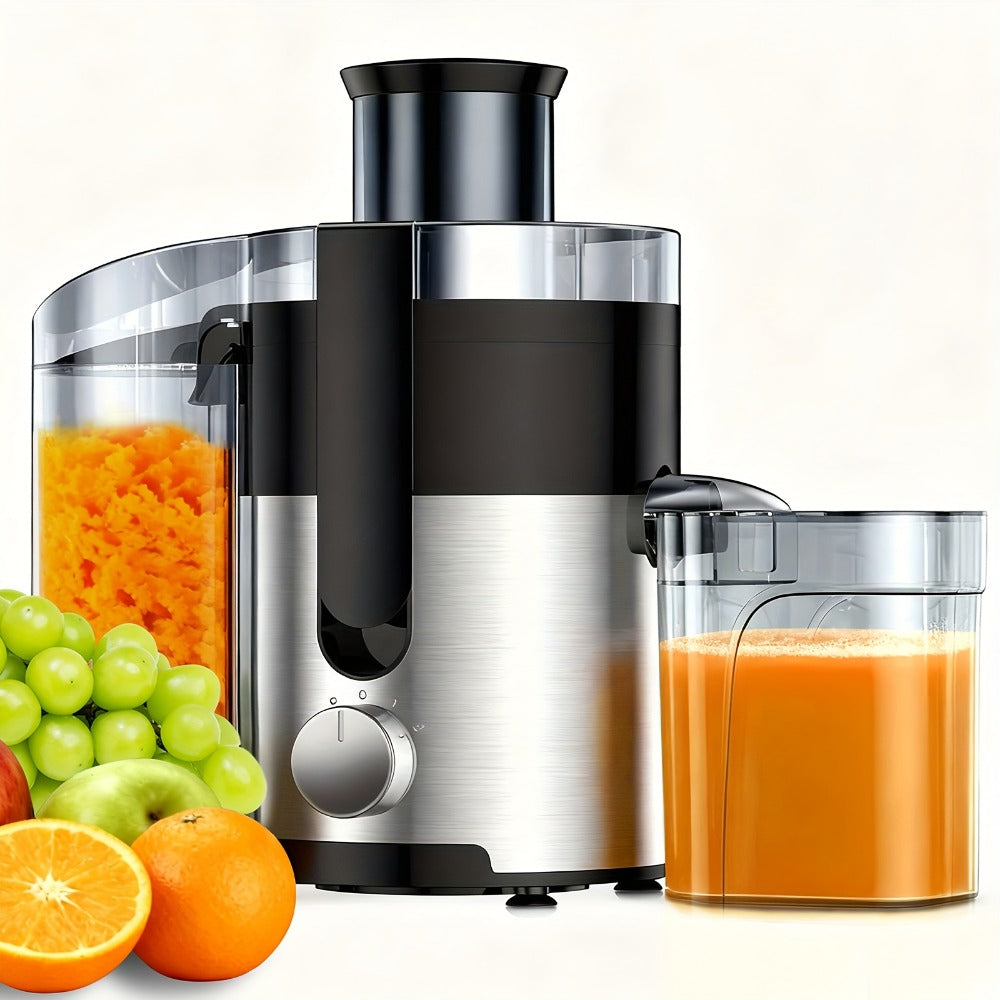 3-in-1 Juicer Blender Food Processor Multifunctional Juice Extractor Wide 3-Inch Chute 3-Speed Settings High Juice Yield Easy Clean Detachable for Fruits Vegetables Fast Juicing