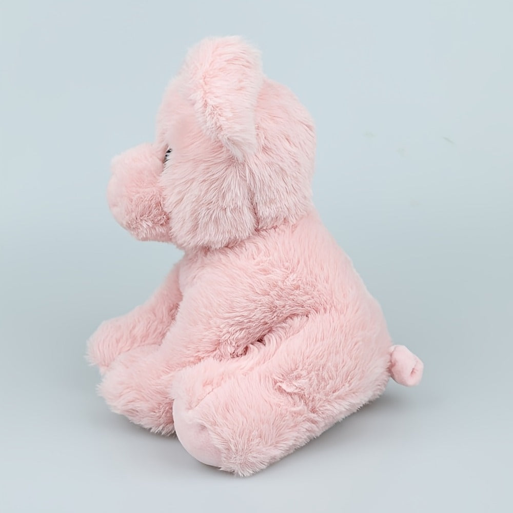 Pink Pig Plush Toy with Big Eyes for Farm Animal-Themed Decor