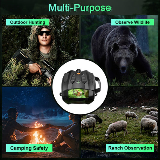Night Vision Goggles with 10x Digital Zoom, Infrared Illumination and Recording