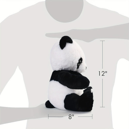 Light Up Panda Stuffed Animal Plush Toy, 8 or 12 Inch, With or Without LED Glow