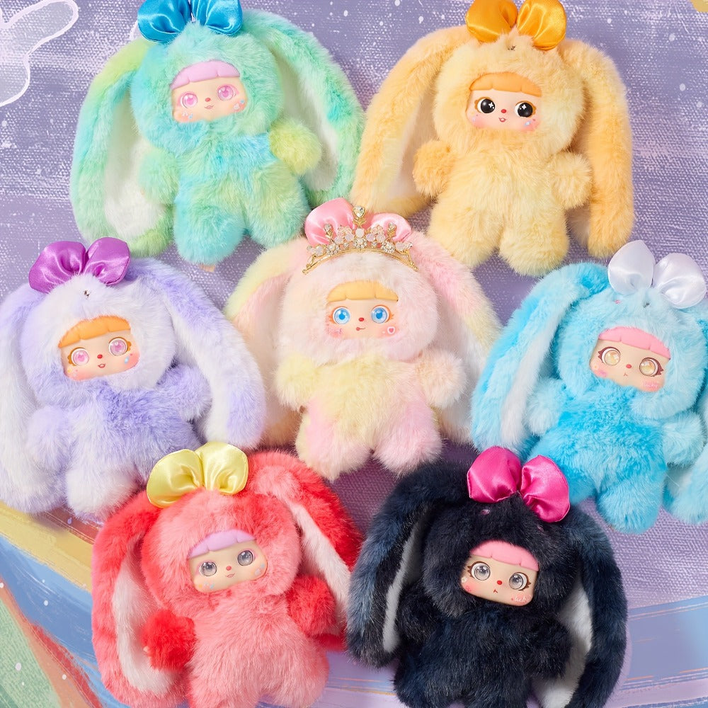 Kawaii Rabbit Plush Toy with Detachable Face, Customizable Bunny Stuffed Animal