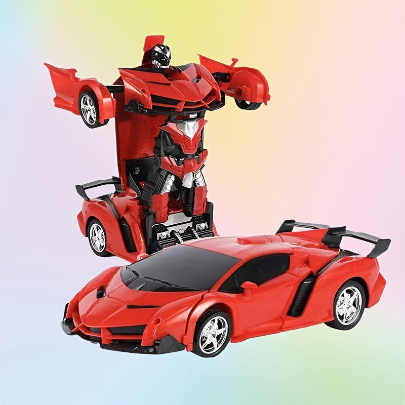 Transforming RC Robot Car, 2.4GHz One-Button Stunt Toy