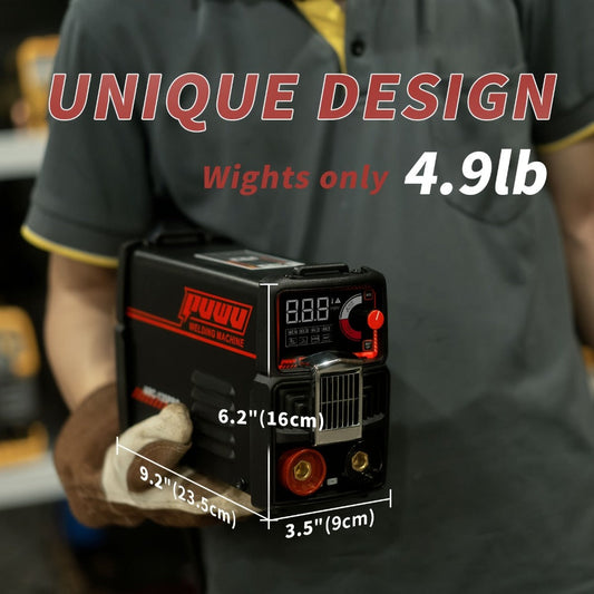 Stick & Lift TIG Inverter Welder, 110V 135A with LCD Display and Hot Start