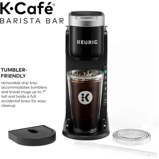 Single-Serve Coffee Maker, Keurig K-Café Barista Bar, Black, Refurbished