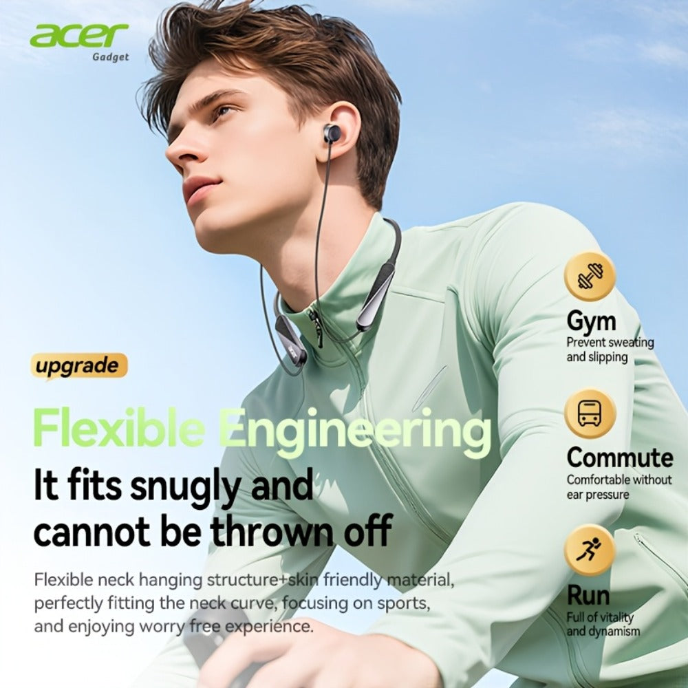 Acer TWS Wireless Earbuds Gaming Mode Low Latency, Noise Isolation Stereo Sound USB-C Charging Long Battery Life, Compatible with iPhone Android Smartphones Tablets for Gaming Workouts Flights Travel