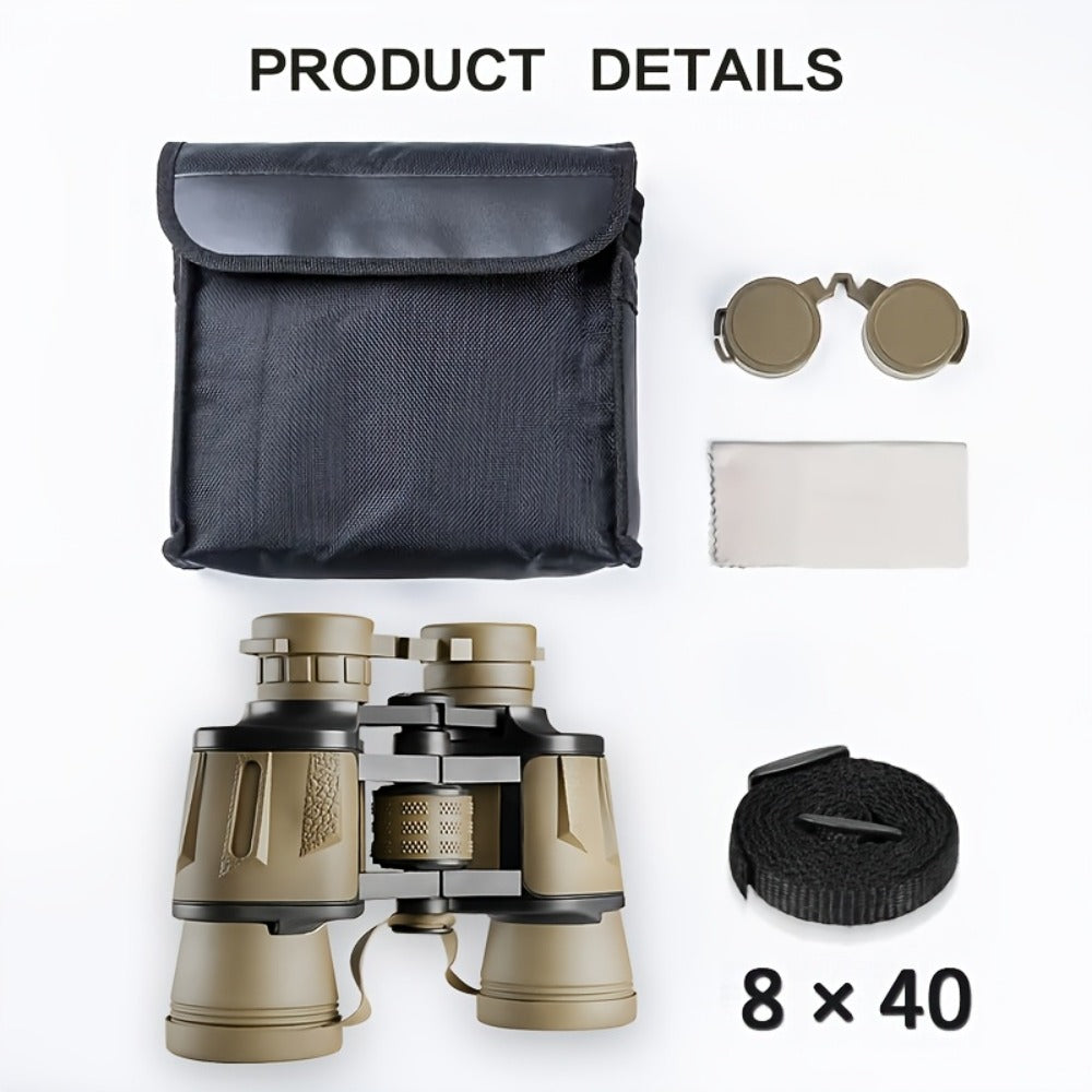 8x40 Binoculars for Adults High Powered – Bird Watching, Hunting, Hiking, Concerts & Travel | BaK-4 Prism FMC Lens, Wide Angle View, Durable Non-Slip Grip, Clear Vision Day & Low Light Performance