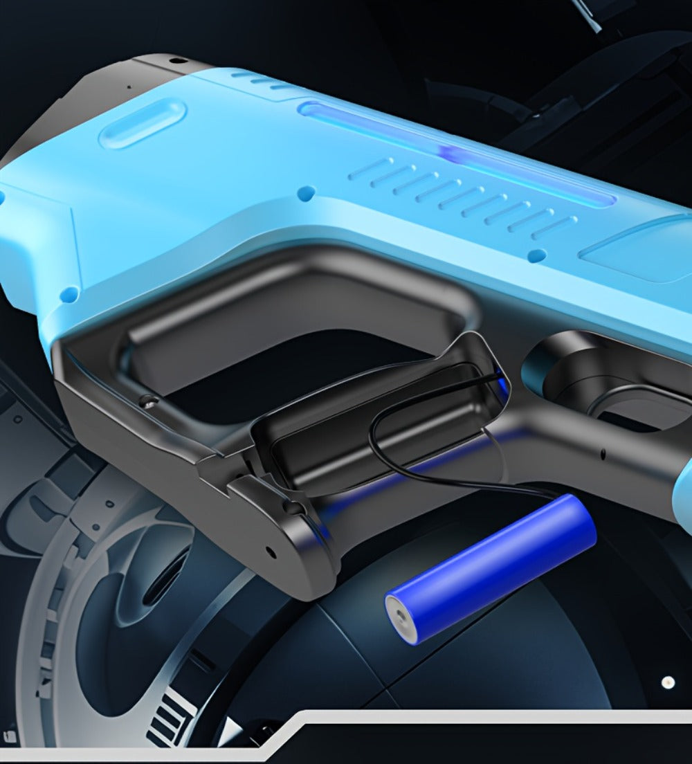 Electric Water Gun with Auto-Fill, LED Lights & 40-Foot Range – USB Rechargeable Large Capacity Soaker Blaster for Kids & Adults, Pool Beach Backyard Outdoor Summer Toy, Gift Box
