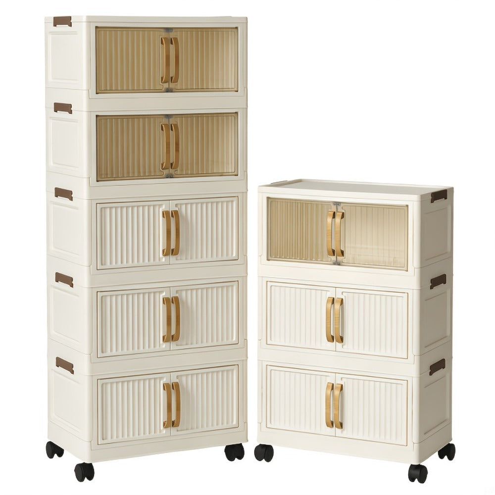 Shoe Cabinet Entryway Organizer – Multi-Functional Foldable Storage Cabinet 3/5 Tier Large Capacity | Space-Saving Closet Organizer for Entrance, Corridor, Bedroom & Living Room | Sturdy & Easy Setup