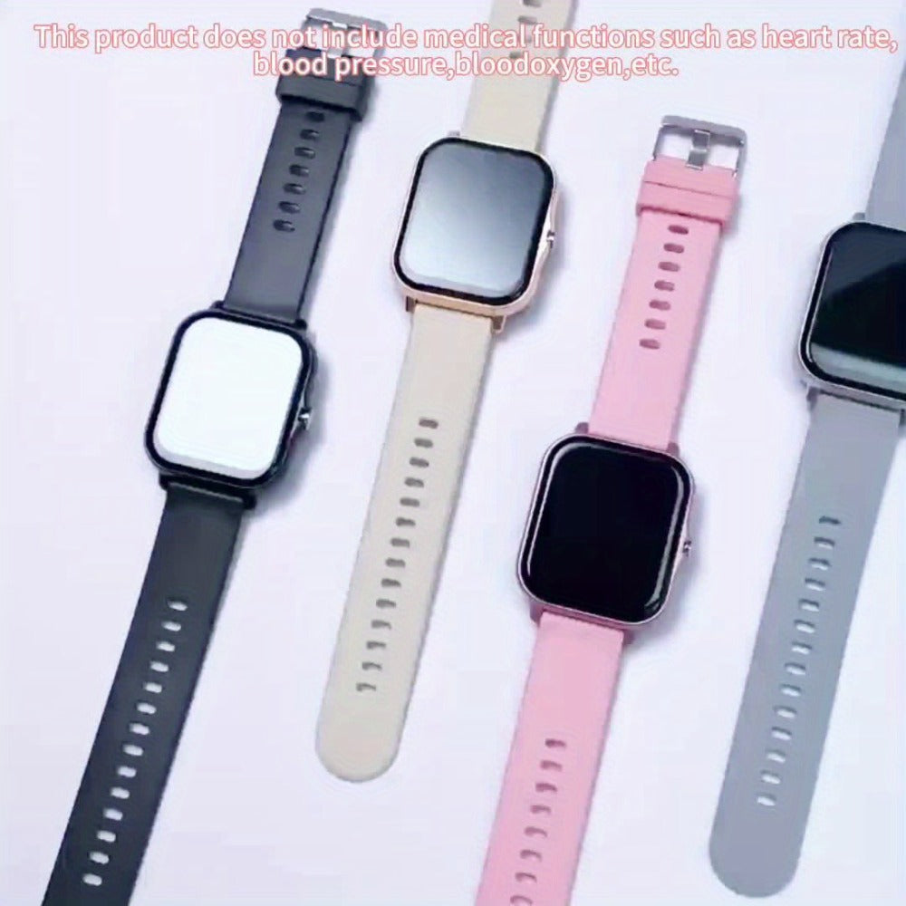 GPS Smartwatch 1.83 Inch Full Touch Screen Fitness Tracker with Calling Navigation Multi-Sport Modes Remote Camera Music Player USB Rechargeable Dual TPU Straps Men Women Android iPhone – Silver Black Pink
