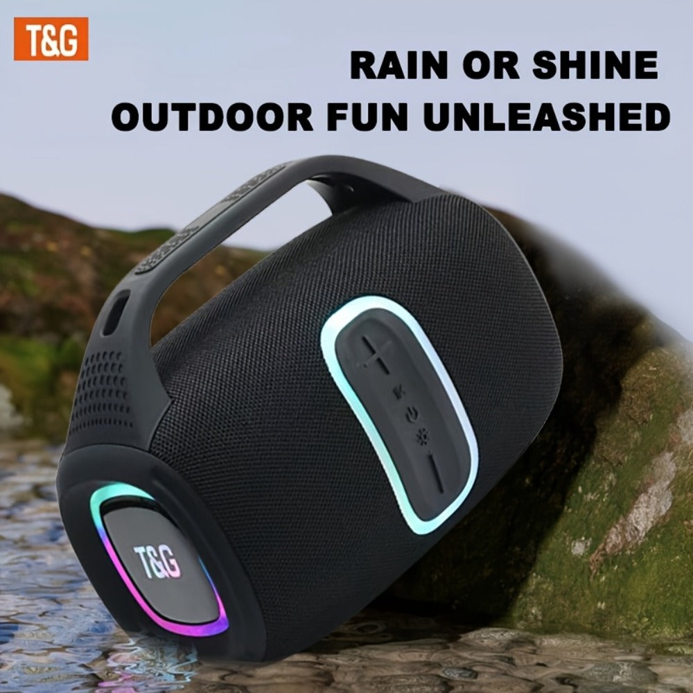 TG674 30W Outdoor Portable Bluetooth Speaker IPX4 Waterproof Dual Pairing Stereo 3600mAh Battery Booming Bass Handle Wireless Subwoofer Speaker for Camping Party