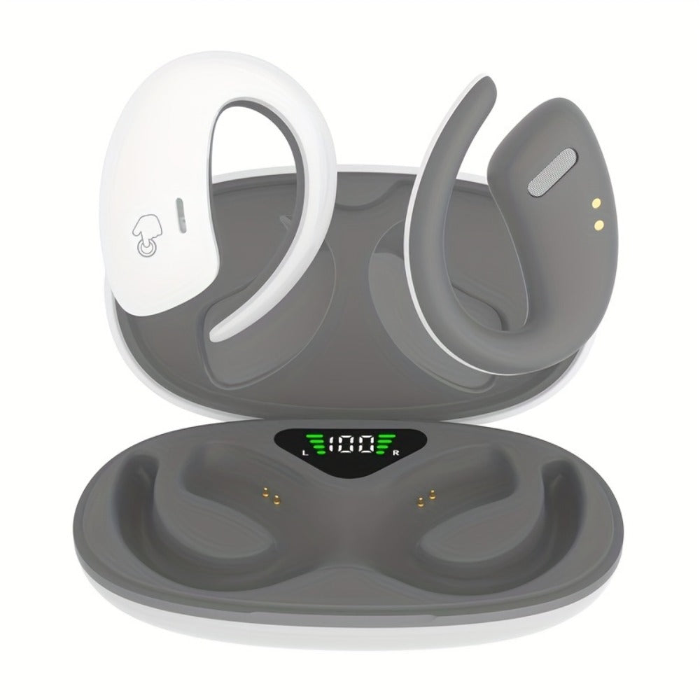 90H Wireless Earphones ENC Noise Cancellation 3D Deep Bass Secure Earhook Sport Running Earbuds Long Battery Life Bluetooth Compatible iOS Android Black White Green
