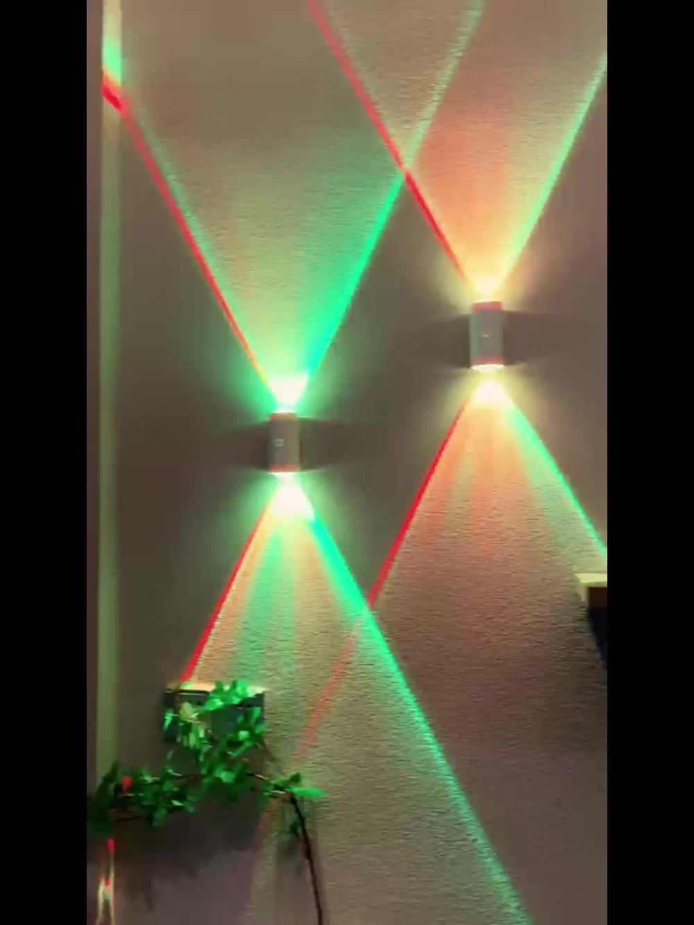 RGB Motion Sensor LED Wall Light – Rechargeable Magnetic Night Light with Color Changing Gradient Ambient Lighting, Battery Operated, 2 Pack & 4 Pack, Black & White