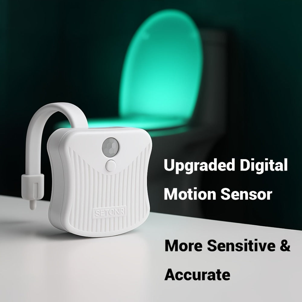 Toilet Night Light 2 Pack Motion Activated Dimmable LED – Smart Bathroom Bowl Light with Motion Sensor Auto On Off for Bathroom Toilet Seat Night Safety Gift