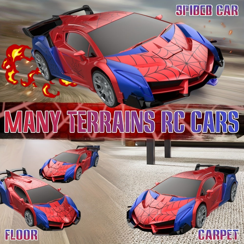 Transforming Robot RC Car, 1:18 Scale, One-Button Transform, LED Lights
