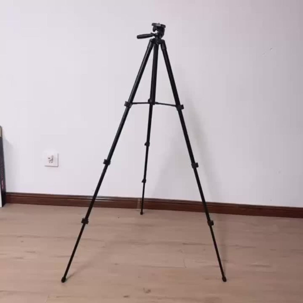 50-Inch Aluminum Travel Tripod with Phone Clip & Carrying Bag – Quick Release Plate, Universal Camera Stand for DSLR, Smartphone & Action Camera, Vlogging, Live Streaming & Outdoor Photography