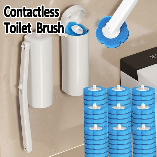 Disposable Toilet Brush Starter Kits and Refill Packs, 17 to 53 Heads