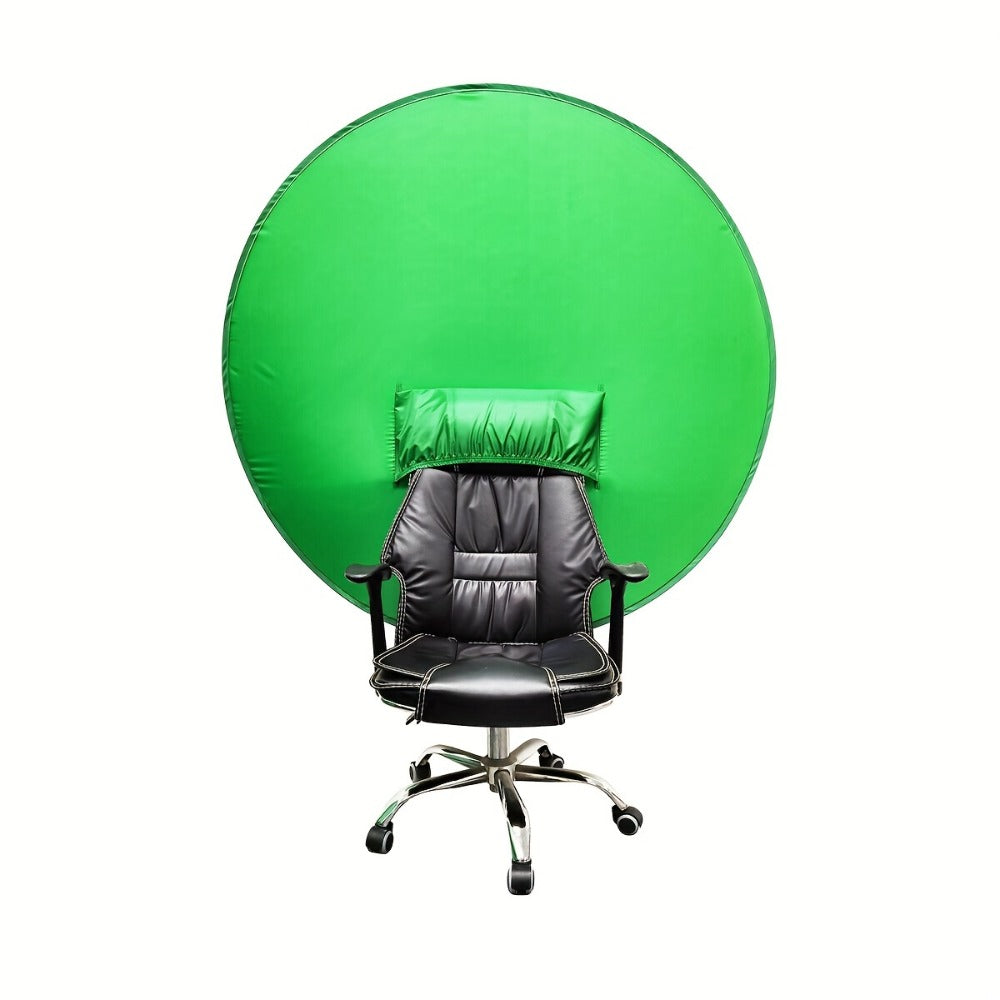 Chair Mount Green Screen Backdrop Collapsible Chroma Key Background for Streaming Vlogging Video Calls Zoom Portable Wrinkle-Resistant Polyester Easy Setup for Home Studio Content Creators