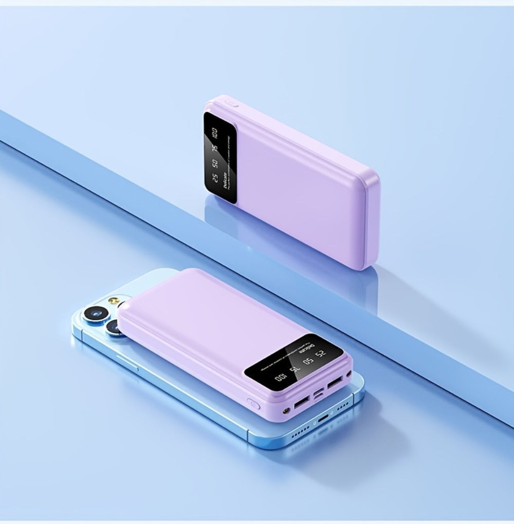50000mAh Power Bank Outdoor Emergency Charger with LED Display Flashlight Dual USB Backup Battery Pack for iPhone Android Samsung – Portable Solar Travel Charger