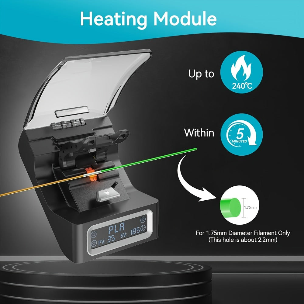 Filament Welder 1.75mm Touch Screen Up to 240°C – SUNLU 3D Filament Connector PLA ABS PETG PCL PA PC Compatible | 200pcs PTFE Sleeves Included USB Powered Portable Filament Joiner Splicer Tool