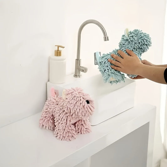 Puppy Hand Towel, Soft Absorbent Hanging Towel for Kitchen & Bathroom