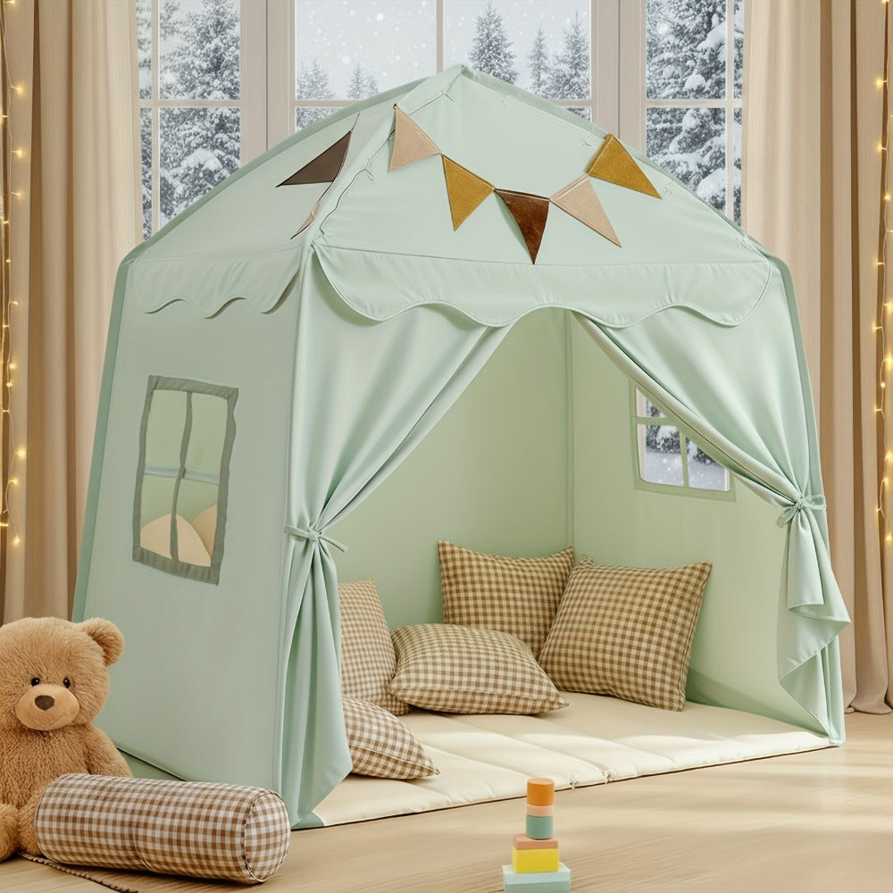 Kids Play Tent with Foldable Design in Beige, Pink, Green, Brown or Cream