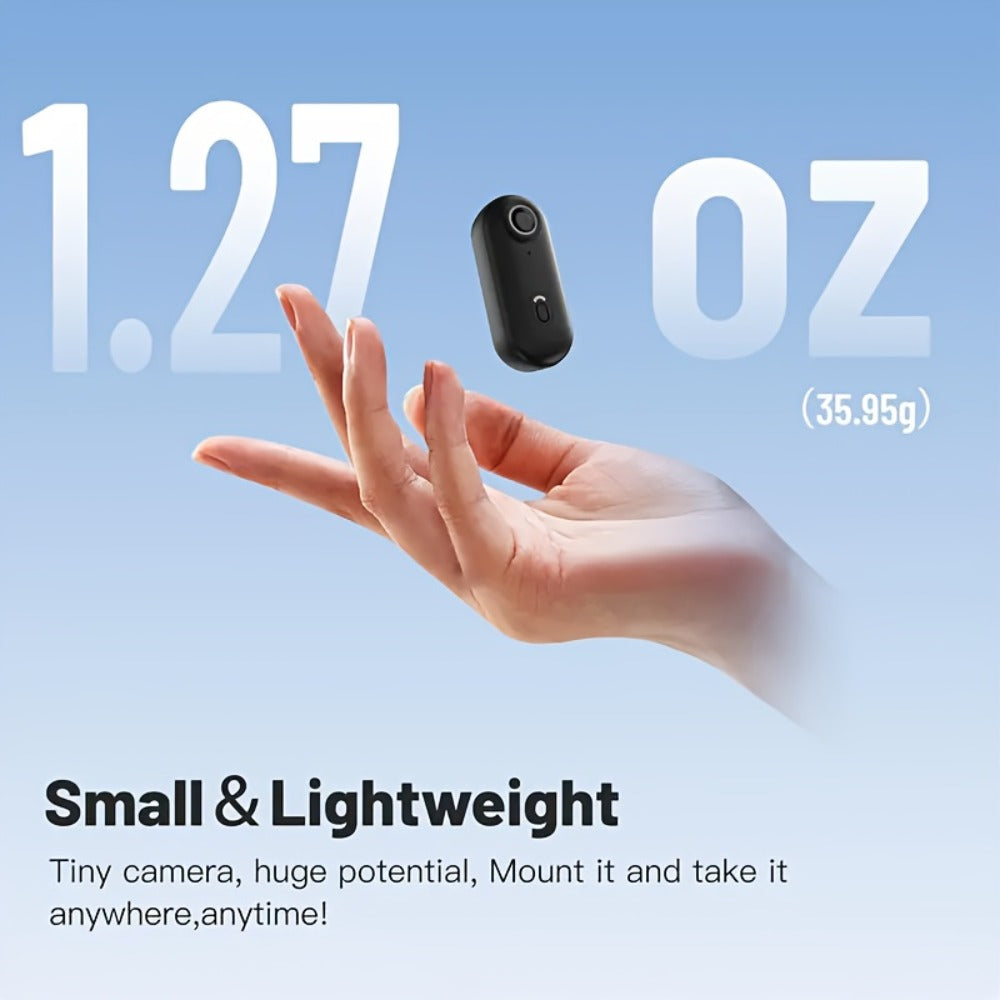 Thumb Size 1080P Body Camera Wearable Clip-On Sports Cam – 1.25oz Magnetic Mount, 150-Min Battery, 360° Rotating Clip for Work, Travel, Fishing, Pet Monitoring, Cycling & Outdoor Activities | POV Recorder
