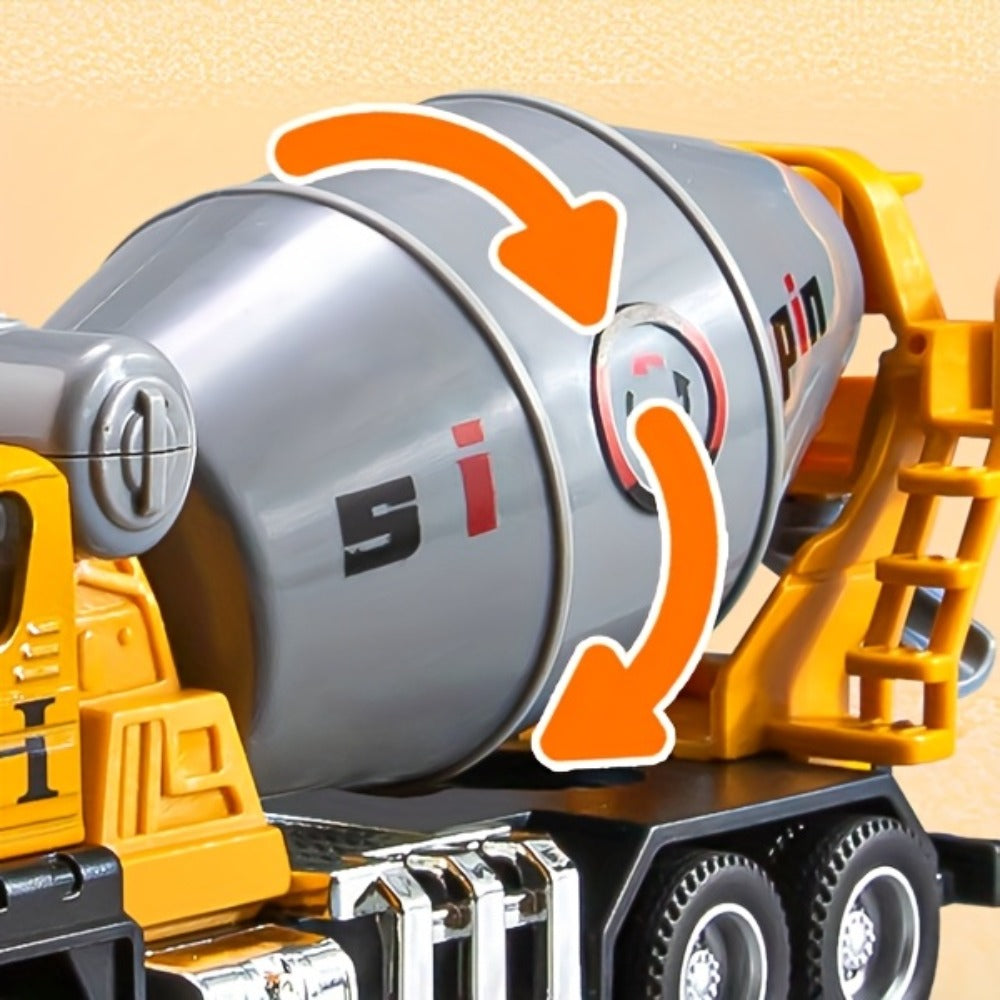 Construction Vehicle Toy Set with Excavator, Mixer, Dump Truck and Crane Options