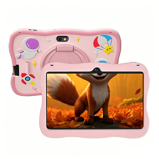 Android 14 Tablet 7 Inch 2025 New Model 5G WiFi 4GB RAM 32GB ROM HD IPS Interactive Display Parental Controls Pre-Installed Apps Kids & Family Tablet – Pink & Blue
