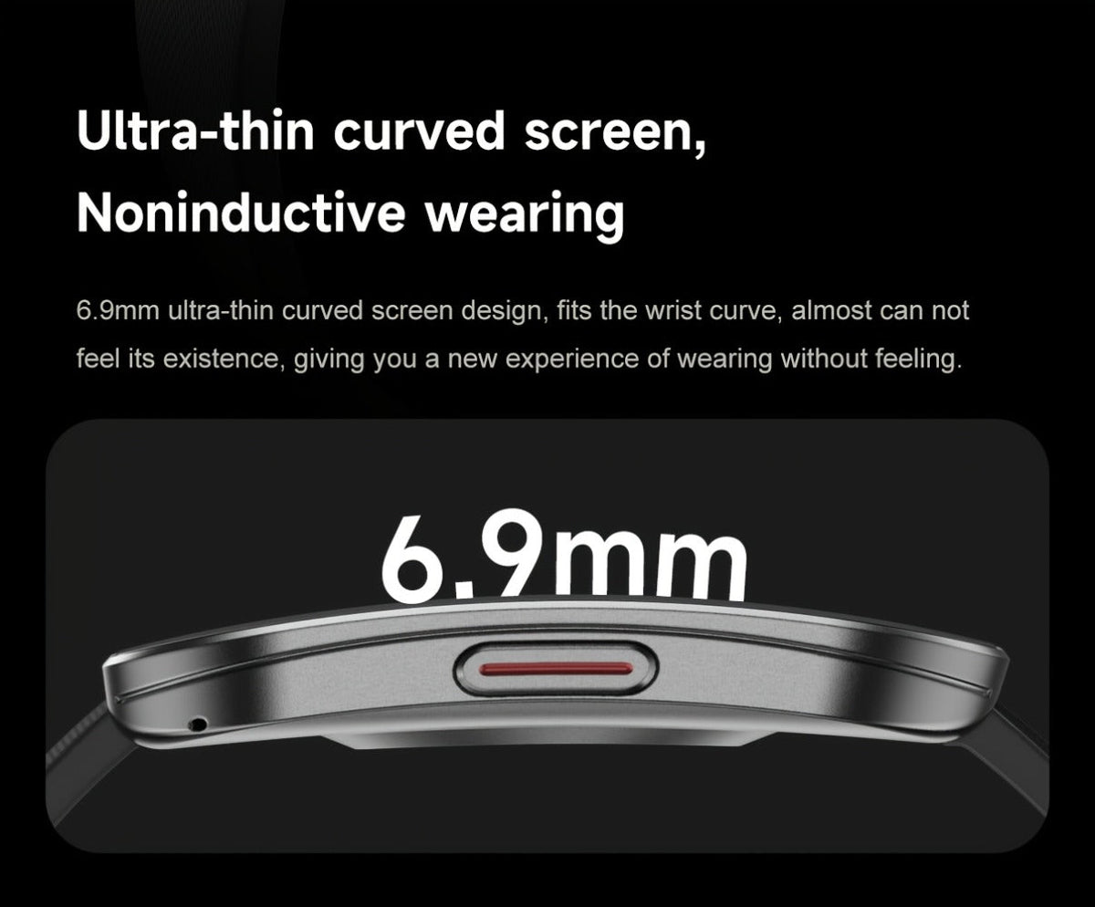 Curved Screen Smartwatch 1.85 Inch Full Touch Calling Messaging Music Camera Control Fitness Tracker Heart Rate Sleep Multiple Sport Modes Android iPhone Compatible Women Men Outdoor Lighting Version Black Pink