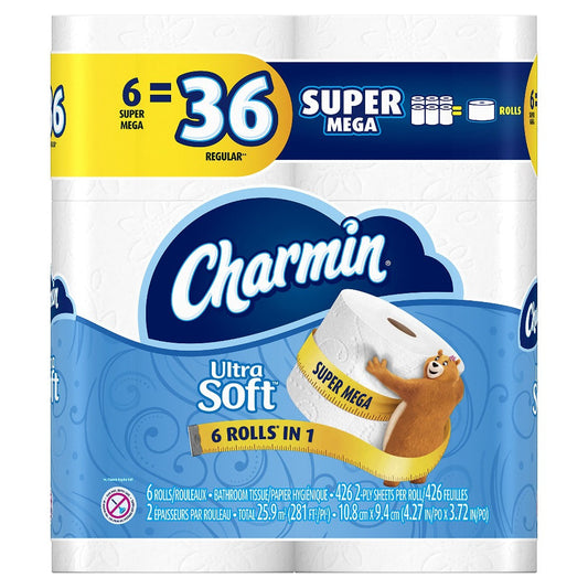 Charmin Ultra Soft 2-Ply Toilet Paper with Mega, Double and Multipack Options