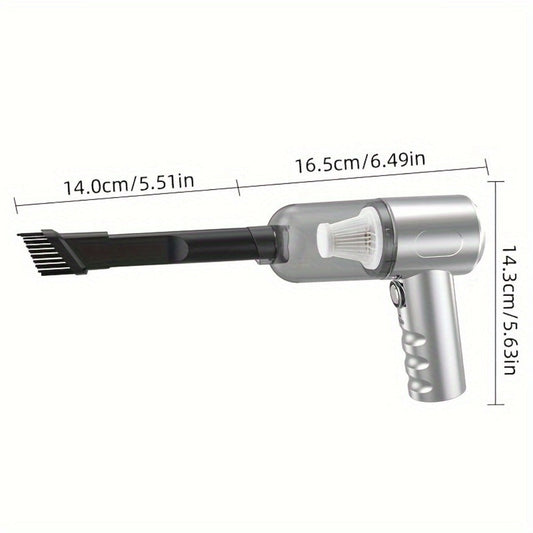 Cordless Handheld Cyclone Vacuum Cleaner, Rechargeable for Home & Car, Black