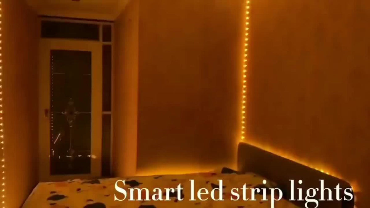 LED Strip Lights RGB 50ft 100ft – Smart Color Changing Light Strip Remote Control Stepless Dimming Music Sync for Bedroom TV Backlight Living Room Stairs Party Christmas Halloween Decor