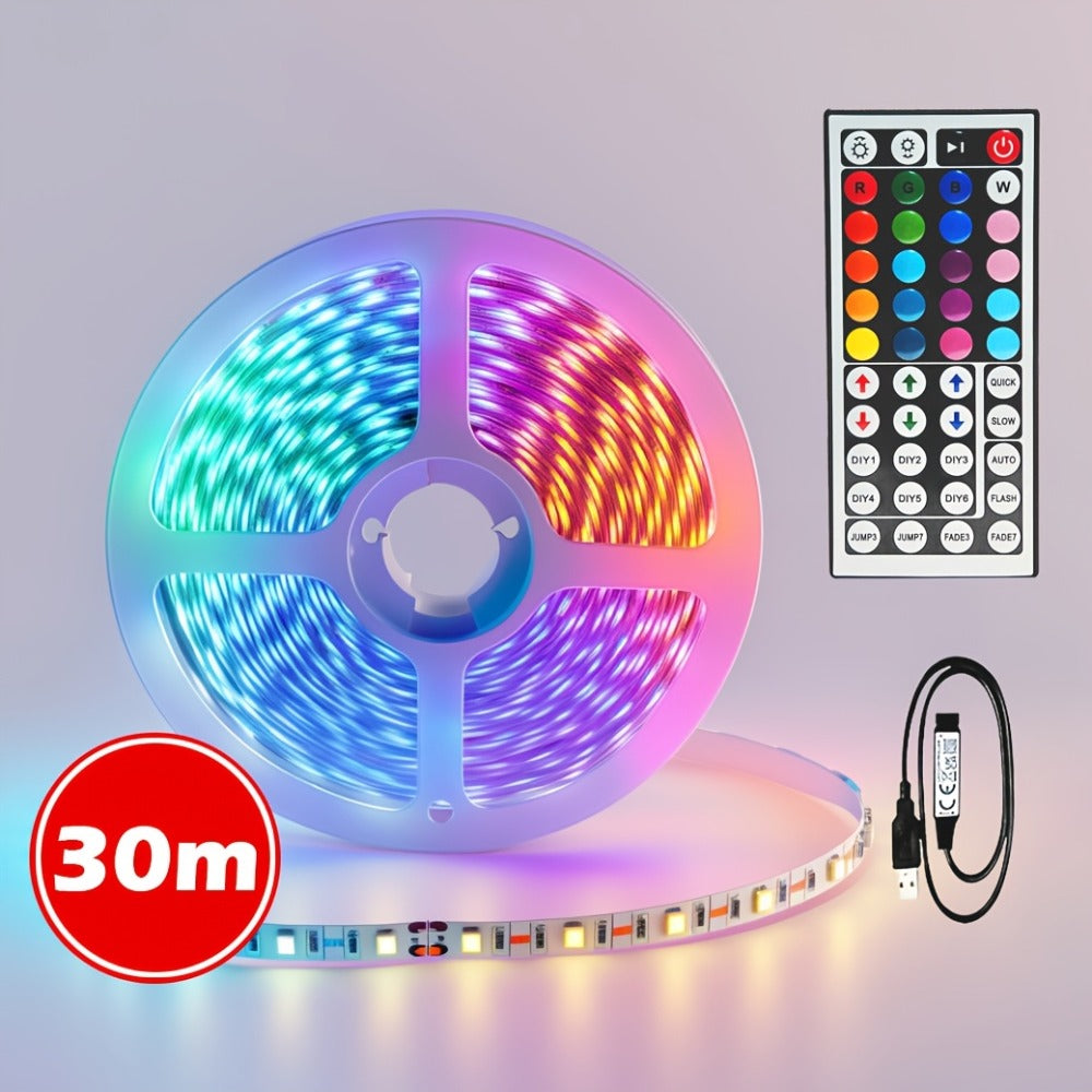 Smart LED Strip Lights for Bedroom 100FT RGB Color Changing – App & Remote Control Home Decor Light Strip for Room Party Thanksgiving Christmas Holiday Decoration & Gifts