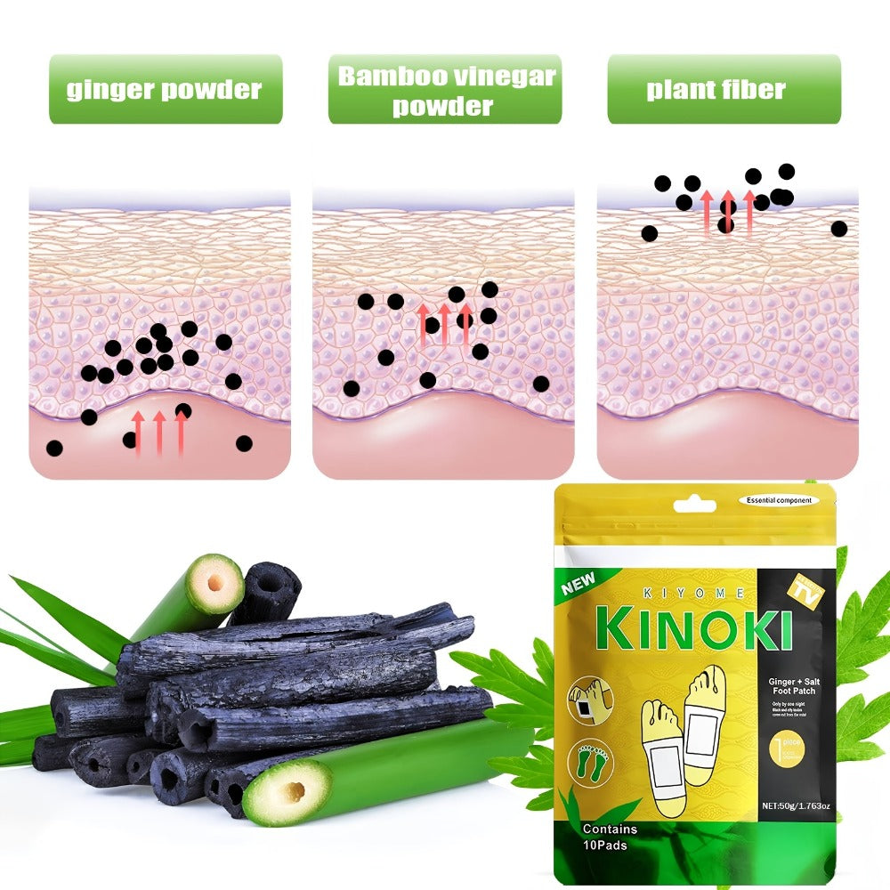 Foot Detox Patches Bamboo Vinegar & Ginger 60 & 160 Pcs - Deep Cleansing Natural Plant Ingredients Alcohol-Free Overnight Moisturizing Foot Pads for Tired Aching Feet - Green Golden Lavender Variants