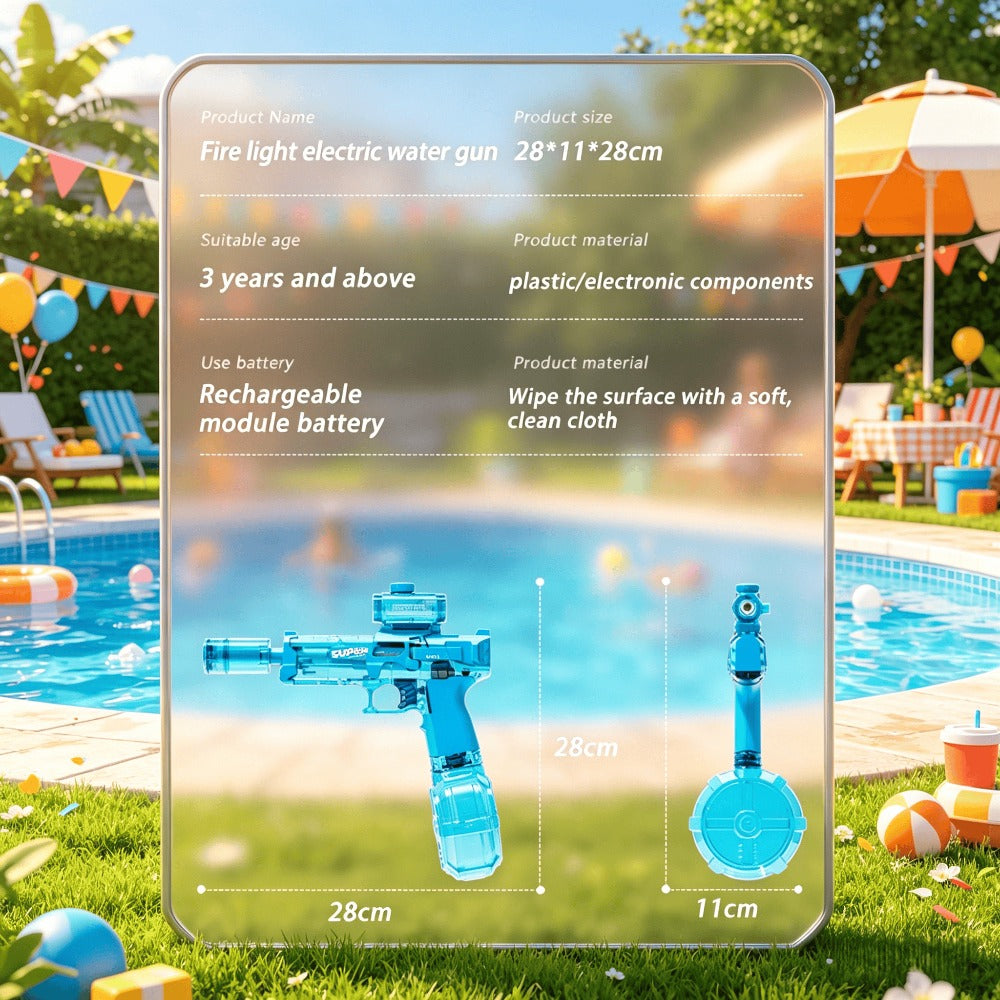 Light Up Water Spray Toy for Kids, 2-Pack with LED Lights & Sound Effects