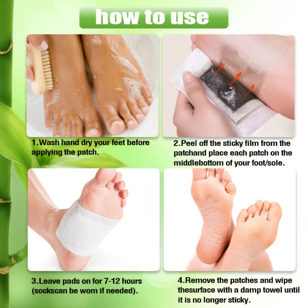 Foot Detox Pads Value Set 50pcs & 150pcs – Bamboo Vinegar & Ginger Deep Cleansing Overnight Patches, Alcohol-Free Natural Plant Formula, Green Golden Lavender Variants, Foot Care Gift for Women Men
