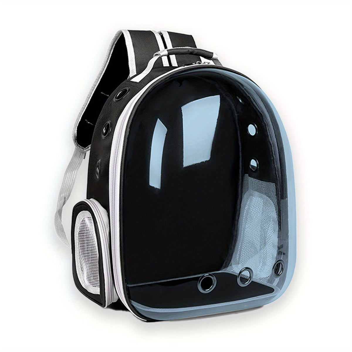 Cat Carrier Backpack Transparent Space Capsule - Portable Breathable Pet Travel Bag for Cats & Small Dogs, Panoramic Window Outdoor Going-Out Backpack with Random Pet Accessories Included