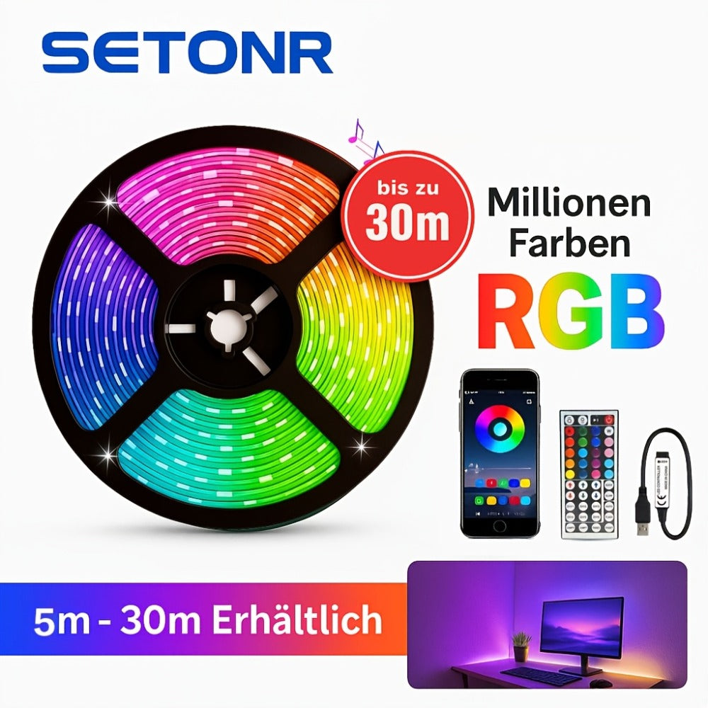 Smart LED Strip Lights for Bedroom 100FT RGB Color Changing – App & Remote Control Home Decor Light Strip for Room Party Thanksgiving Christmas Holiday Decoration & Gifts