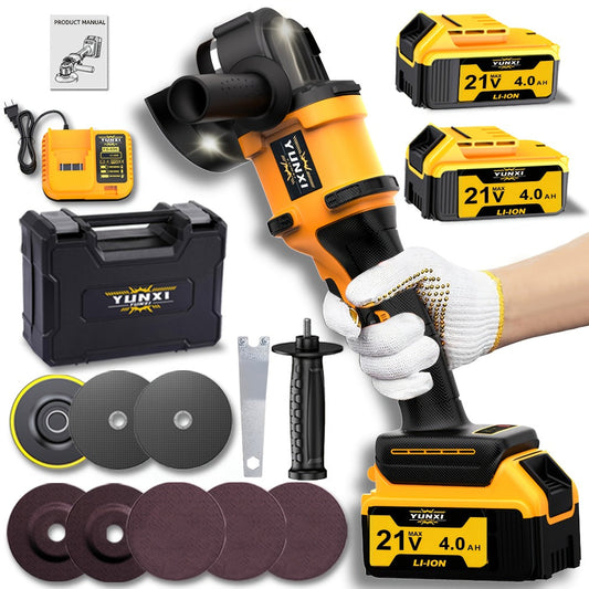 Cordless Angle Grinder for Grinding, Polishing and Rust Removal with Battery Options