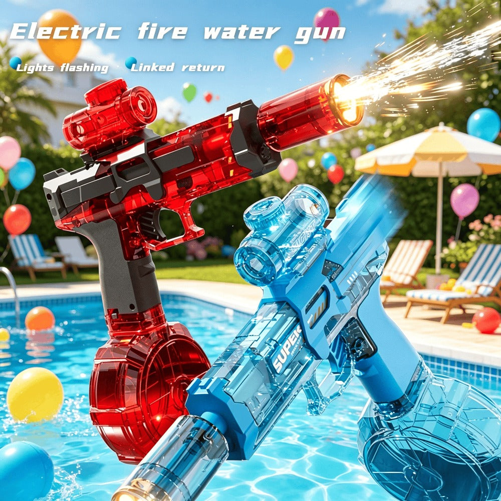 Light Up Water Spray Toy for Kids, 2-Pack with LED Lights & Sound Effects