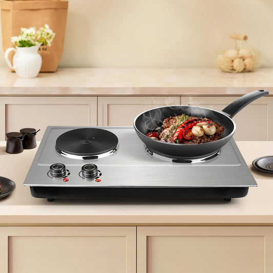 Electric Hot Plate with Adjustable Temperature Control, Multiple Options