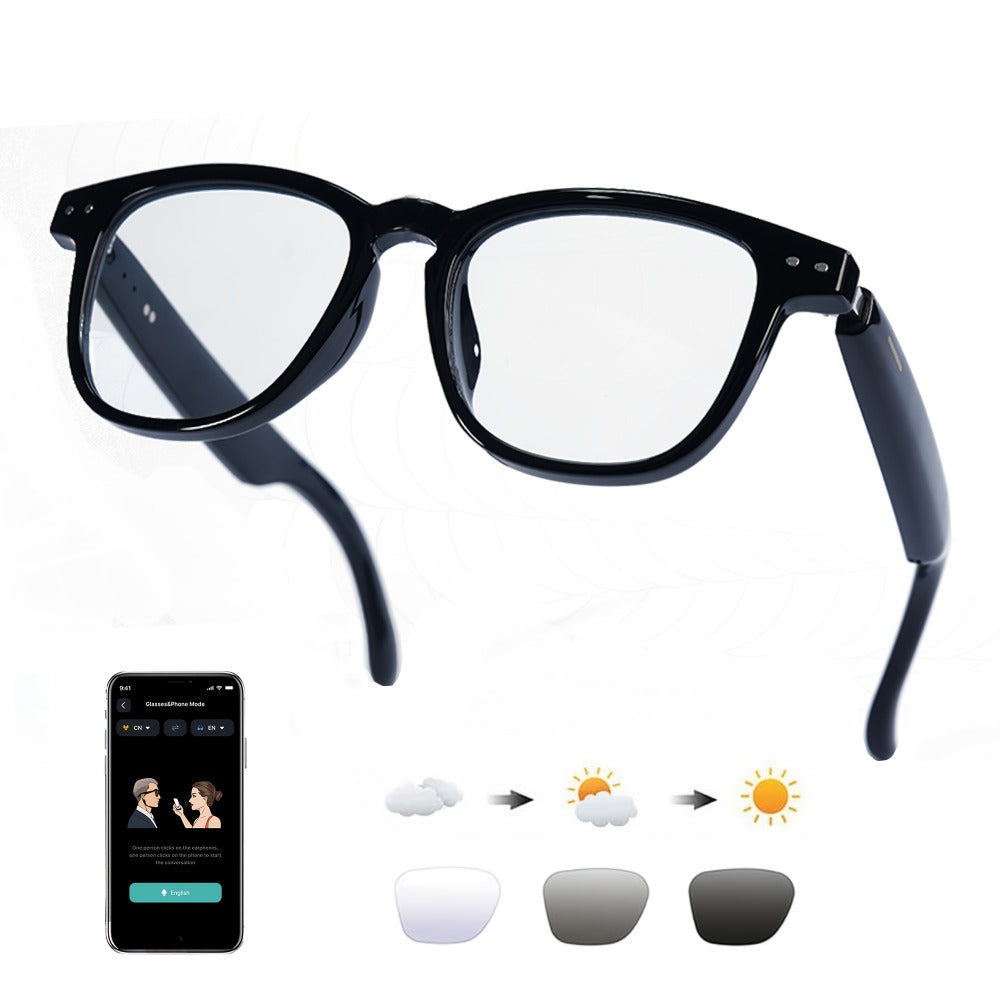 AI Smart Glasses with Real-Time Translation for 160+ Languages, ChatGPT Voice Assistant, HD Calls & Hi-Fi Music – Open-Ear Audio Glasses for Men & Women
