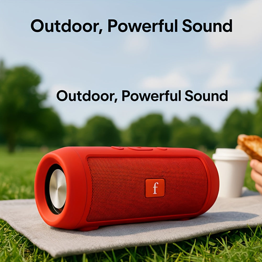 Outdoor Wireless Bluetooth Speaker Dual-Channel Subwoofer Deep Bass Long Battery Life Durable Party Speaker for Camping Tailgate BBQ Events Sports