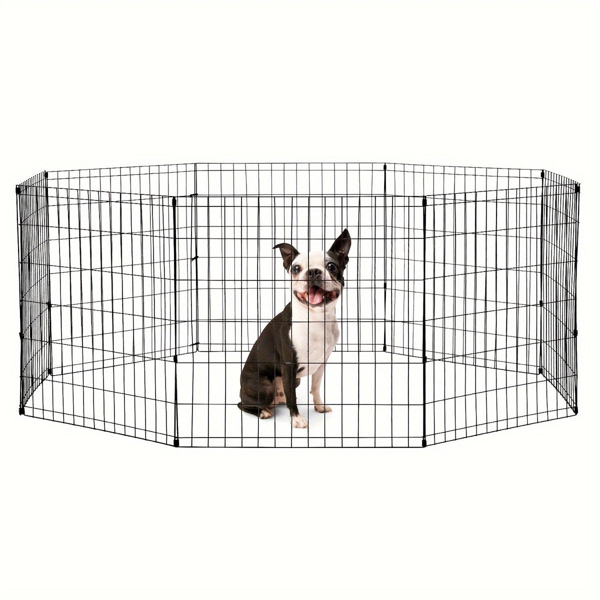 Foldable Metal Wire Dog Playpen & Pet Gate – 24/30/36/42" Indoor Outdoor Fence for Large Medium Small Dogs