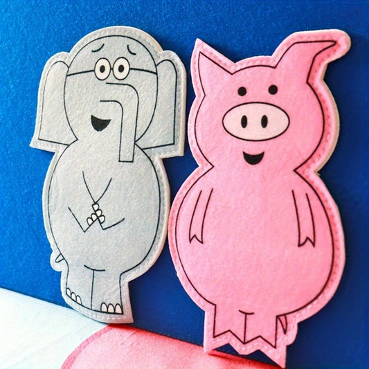 Animal Hand Puppet, Pink Animal or Baby Elephant Style for Storytelling