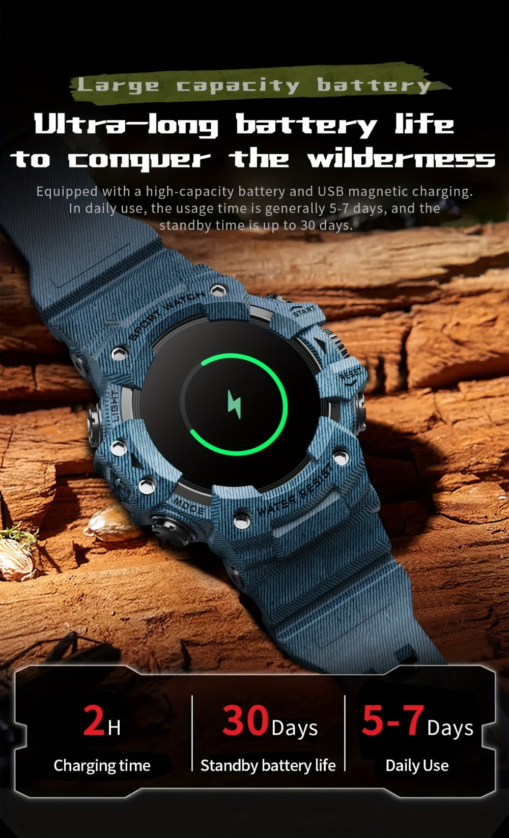 Tactical Smartwatch for Men, LED Flashlight & SOS Emergency, 1.32" TFT Screen, Bluetooth Calling, 100+ Sport Modes, Heart Rate SpO2 Sleep Tracker, Camouflage & Matte Colors – iPhone & Android Compatible