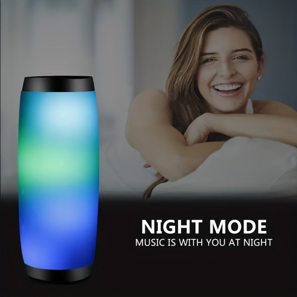 TG157 10W Dual Bluetooth 5.0 Speaker with LED Flash Lights, 5.1 Surround Sound, TF Card AUX USB FM Radio, 1200mAh Rechargeable Compact Wireless Speaker for Outdoor Camping Travel & Home Use