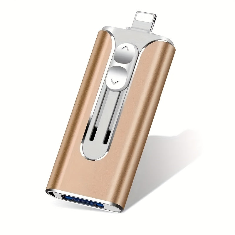 OTG USB 3.0 Flash Drive 4-in-1 for iPhone iPad Android Mac PC – Lightning Type-C Micro USB Connector Thumb Drive 64GB 128GB 256GB Memory Stick Photo Backup Storage